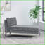 Chaise longue moderne minimaliste pour salon et amp; Chambre à coucher | Gris | Tissu | Sans accoudoirs