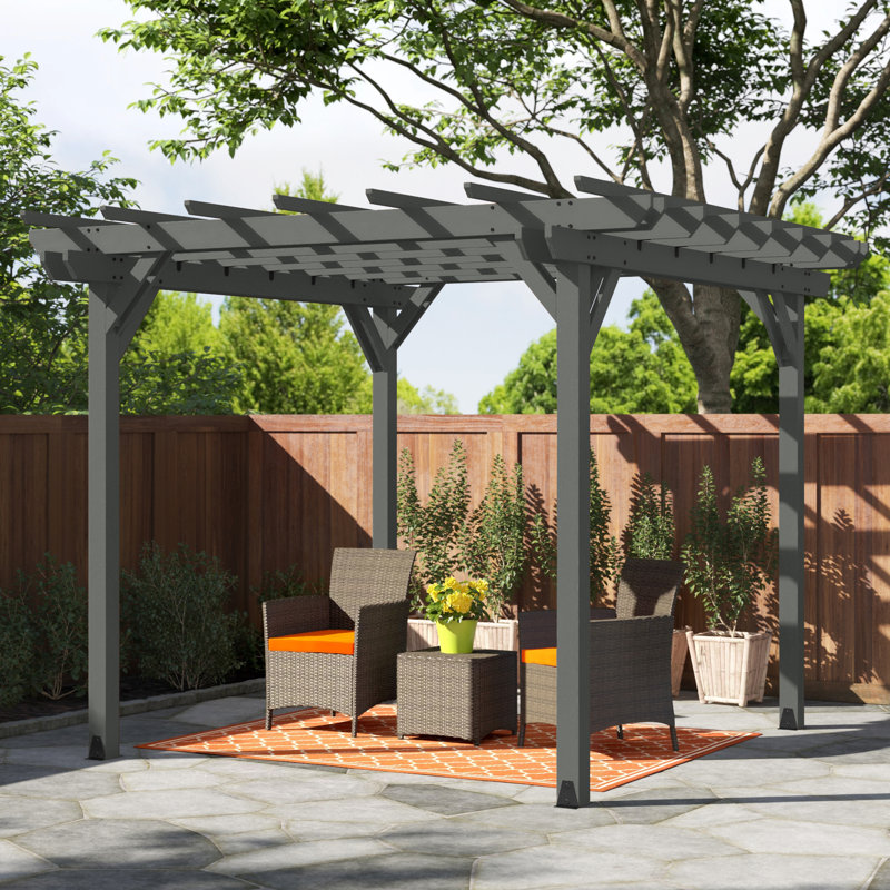 Pergola en plastique Bodhi, Teck côtier, Abri de garage en plastique x P 10 po
