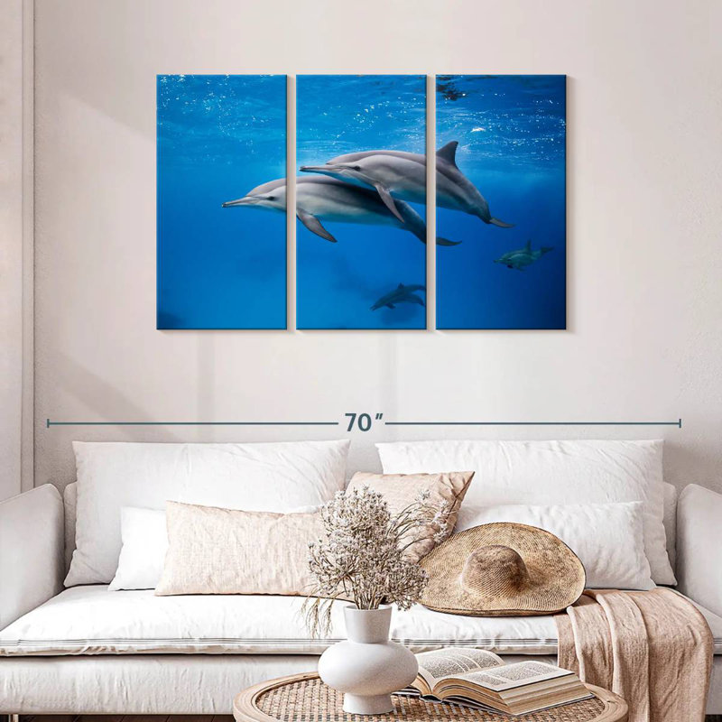 Brampt Swimming Dolphin Pair, 28" H x 45" W