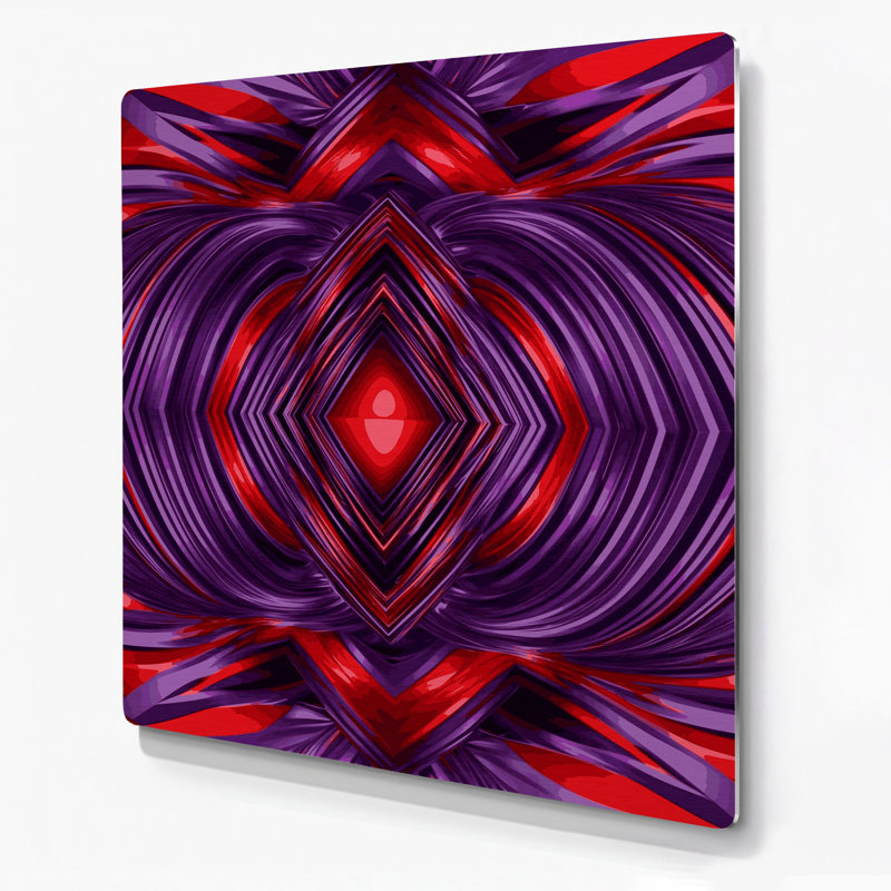 Art mural op mauve 23, H 16 po x l 16 po