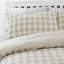 Seersucker Gingham Check Reversible Duvet Cover Set-102406491