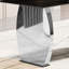 Table rectangulaire moderne avec plateau de table en pierre frittée noire et supports en métal argenté stables, sans danger pour les aliments, antidérapante pour les repas de 0,4 po de hauteur, convient aux espaces commerciaux à domicile, haute