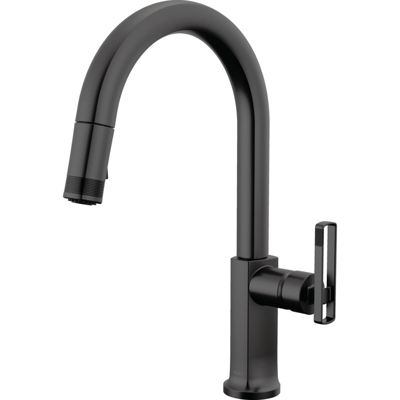 Kintsu® Pull-Down Faucet With Arc Spout, Knob Handle, Matte Black