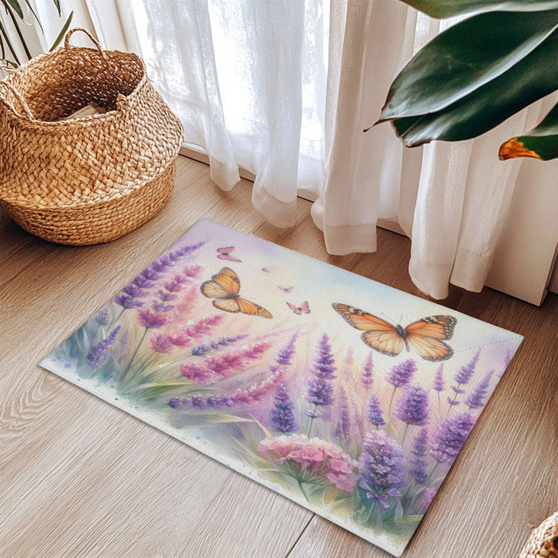 Tapis tressé lavande, Rectangulaire 3 pi x 5 pi