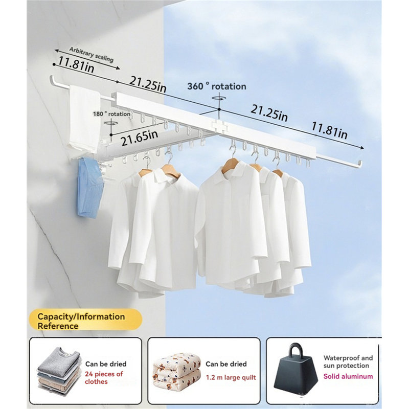 Portant pliant rétractable Spacemaster Pro