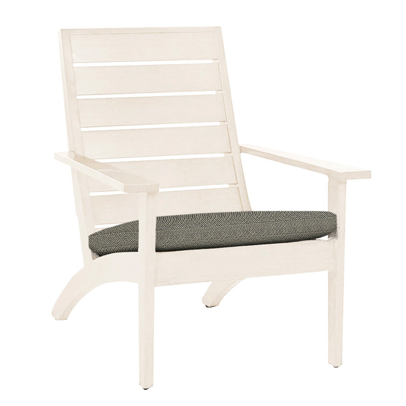 Kennebunkport Aluminum Adirondack Chair - Chalk, No Welt, Intermix Bark, Chalk
