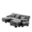 Canapé modulaire modulaire - Canapé en nuage surdimensionné en forme de U pour le salon, canapé à assise profonde avec 2 repose-pieds, chenille-883462249
