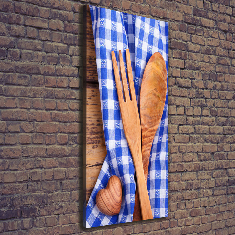 Wooden Cutlery - Wrapped Canvas Print