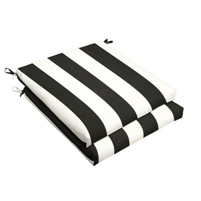 Breck Sunbrella Striped Outdoor Dining Chair Cushion