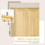 Armoire de rangement de cuisine, armoire autoportante avec portes et tablette