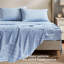 Ensemble de literie réversible, polyester grand floral beige bleu pour la maison