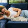 Velvet Corner Seat Module For Modular Sectional Sofa Couch Corner Sofa Couch Chair
