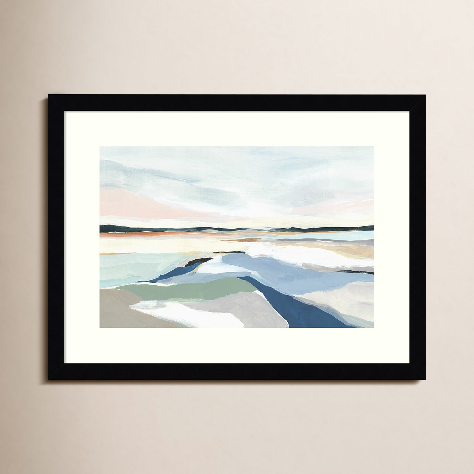 Seaside Day I by Isabelle Z, Black Framed Paper, 19" H x 26" W