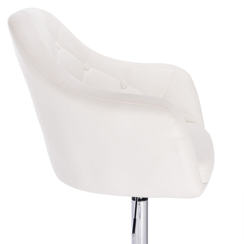 Haywa Upholstered Counter Stool, White