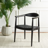 Solid Wood Arm Chair in Black