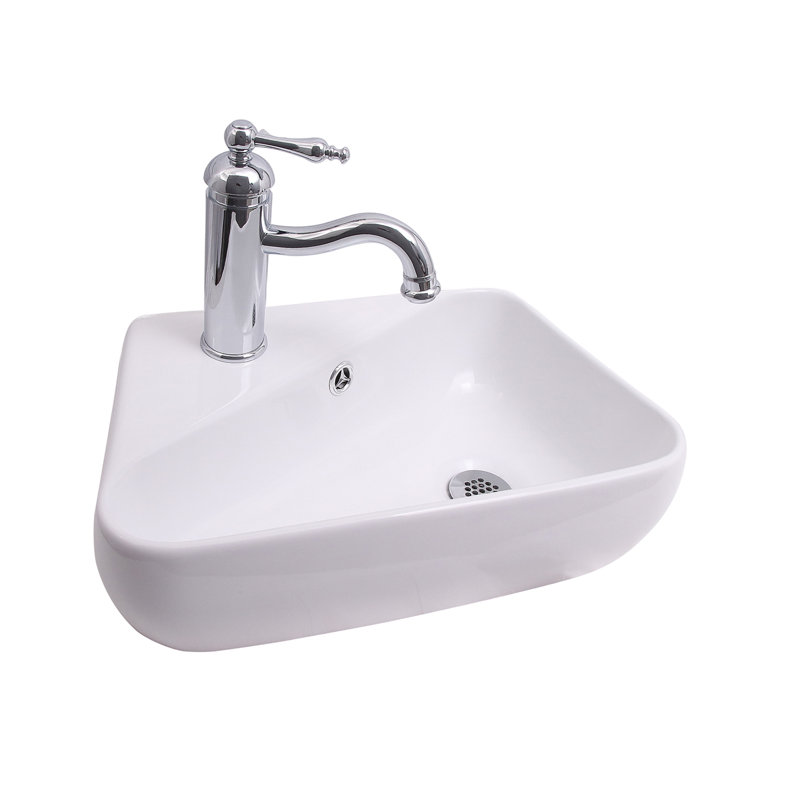 Barclay 10.62'' White Vitreous China Rectangular Bathroom Sink with Overflow