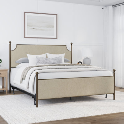 Olague Upholstered Metal Standard Bed