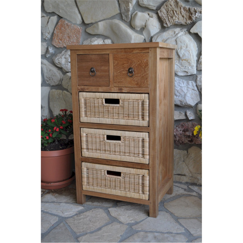 Commode décorative 2 tiroirs Safari