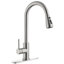 Robinet de cuisine à poignée simple en acier inoxydable-70674561