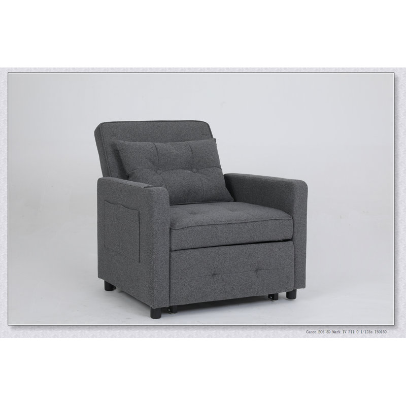 3-In-1 Convertible Sleeper Chair With Adjustable Backrest, USB Ports, And Side Pocket For Maximum Comfort And Convenience