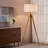 Cardone 60" Tripod Floor Lamp with Drum Shade and Foot Switch – Modern Minimalist Lighting Accent-1345554453