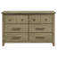 Henry 6-Drawer Bedroom Dresser Cabinet Vineyard Oak