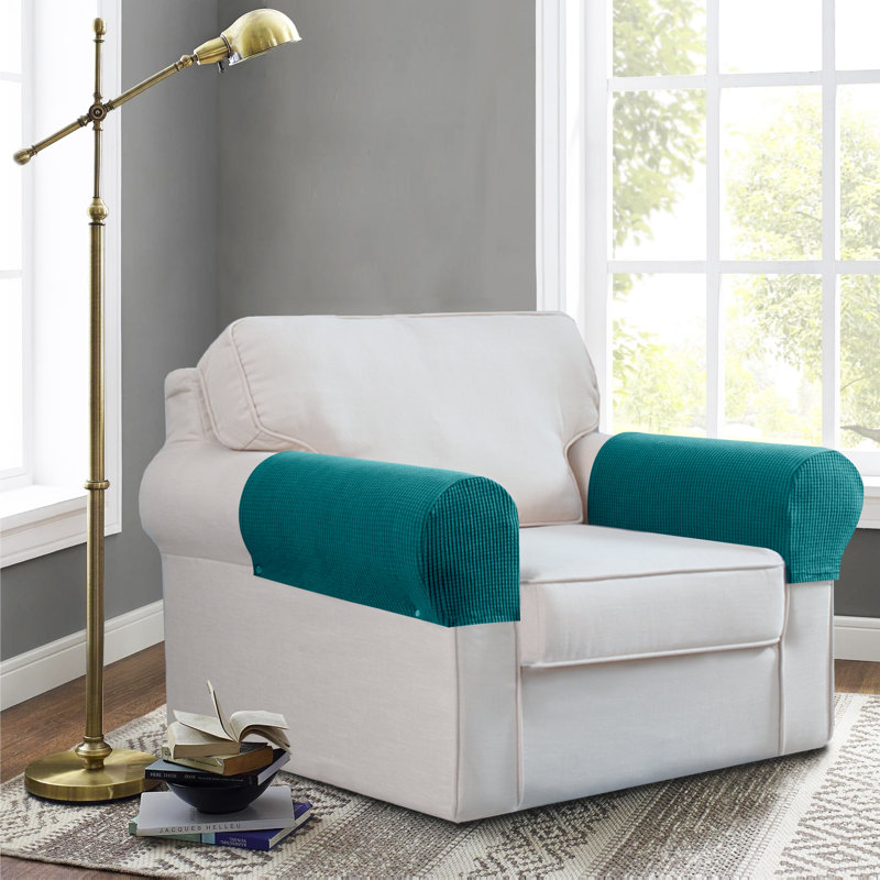 Box Cushion Sofa Slipcover, Blue