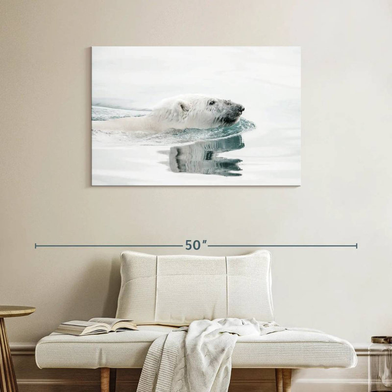 Brampt Bathing Polar Bear, 26" H x 39" W