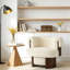 Fauteuil d'appoint large pivotant rembourré Boucle-2084718387