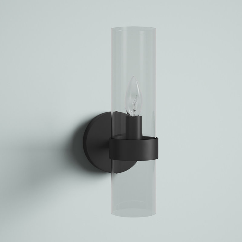 Haden Candle Wall Light, Matte Black