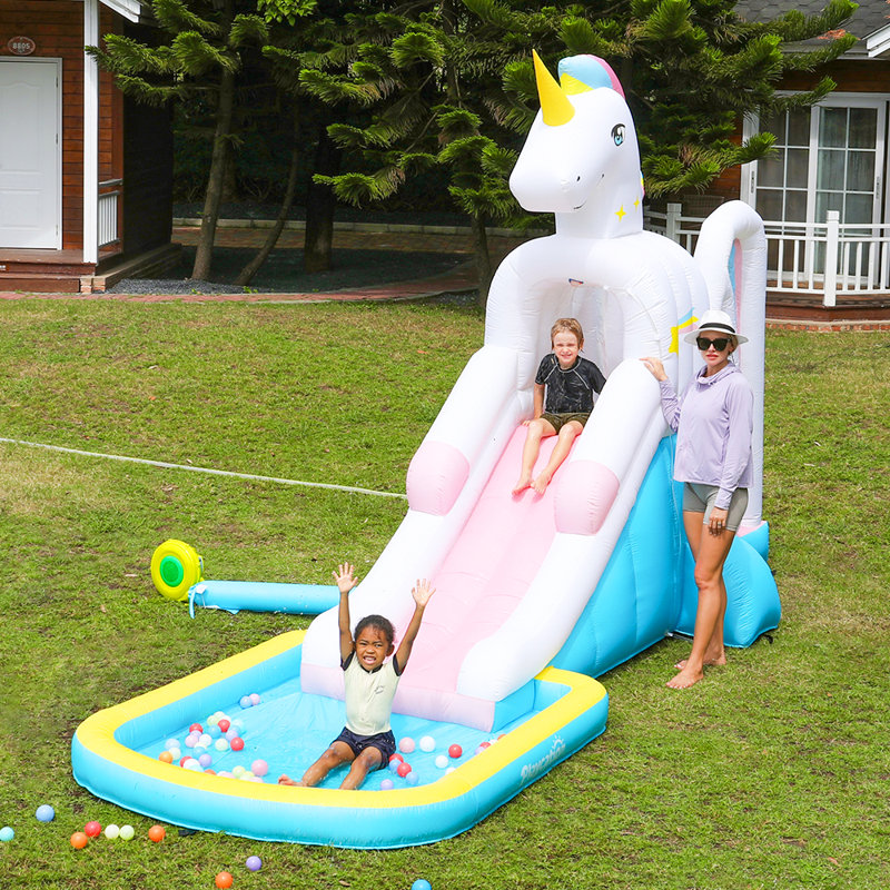 Glissade d'eau gonflable Licorne