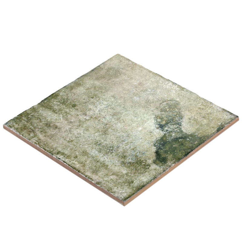 Angela Harris Dunmore Blu 8X8 Matte Ceramic Floor Tile, Green