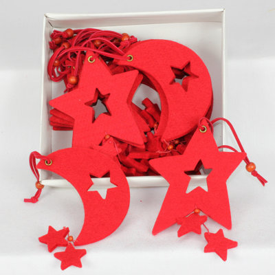 0.18'' Fabric Holiday Shaped Ornament