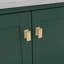 Élégant meuble-lavabo à double vasque, design moderne en bois vert pour salle de bain