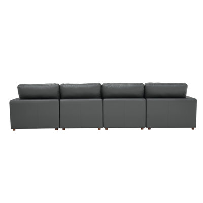 Rycharles Top-Grain Leather Large Seating Modular Sectional