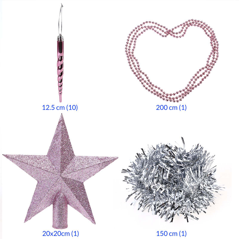 20cm Astrology & Stars Bauble, Pink