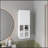 Wall-Mounted Bathroom Cabinet With Door And 4 Open Shelves, White Finish.