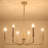 Roxsanne 6 Light Dimmable Classic / Traditional Chandelier Rustic Linear Candle-Style Kitchen Island Light Fixture-391118031-364436818