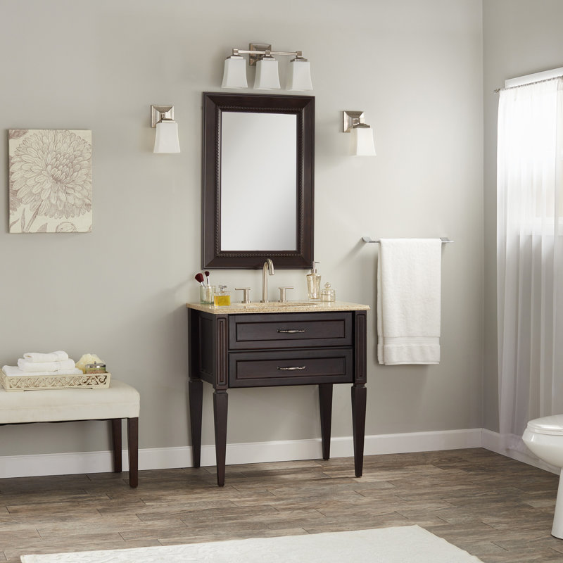 Éclairage pour meuble-lavabo 3 lumières à intensité réglable Bembery, Nickel brossé