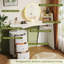 Coiffeuse légère de luxe avec miroir rond à DEL 3 couleurs, armoire de rangement cylindrique rotative à 3 niveaux, assemblage facile