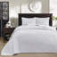 Couvre-lit réversible simple - blanc, intérieur en coton confortable, design attrayant, s'adapte bien aux matelas, confort prélavé facile à nettoyer, motif ajoutant du style, facilement lavable