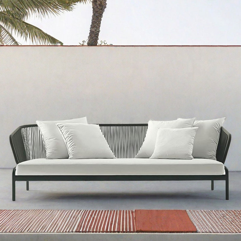 Botyo 70.87'' Wide Rectangle Wicker Patio Sofa