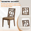 Ensemble de salle à manger 7 pièces en bois massif de style contemporain glam Norovia, Latang-133526817-133526818