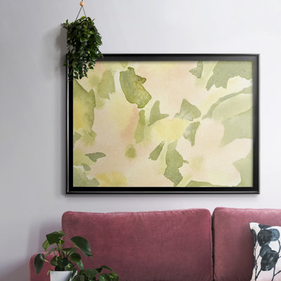 «Verdant Floral Abstract», toile tendue avec châssis en I