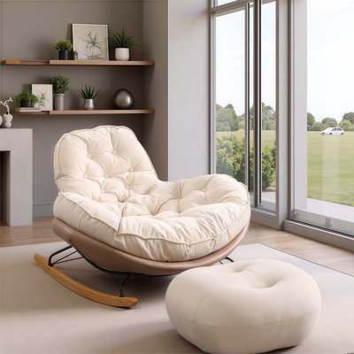 Kimbro Modern Indoor Detachable Upholstered Rocking Chair by Corrigan Studio