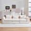 Canapé d'angle modulaire Cloud, lit pliant convertible 3 places, garni de coussins moelleux et d'un dossier capitonné, idéal pour le salon, la chambre et l'espace de divertissement. Revêtement en chenille, haute qualité.