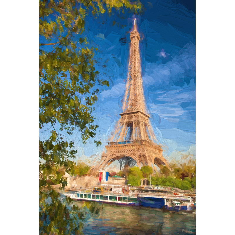 Eastmont Eiffel Tower in Paris 1 Piece Wrapped Canvas Painting, 30cm H x 20cm W x 3.8cm D