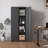 71"H Metal Garage Storage Cabinet, Black Tool Steel Locking Cabinet With Doors And 3 Shelves, Tall Cabinets For Garage Storage Systems Lockable File Cabinet For Home Office, Classroom/Pantry-1162523372