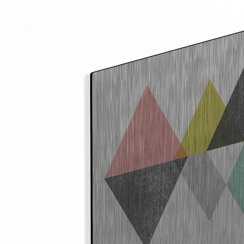 Corrigan Studio «Mod Triangles II» par Michael Mullan, art mural en métal, H 16 po x l 24 po