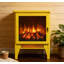 Poêle électrique 17 pouces avec flamme 3D, jaune citron-868028746